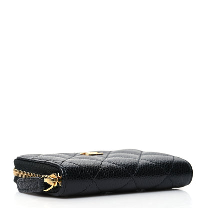 Chanel Caviar Quilted Zip Coin Purse Black 4 of 12