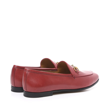 Gucci Calfskin Womens Jordaan Loafers 36.5 Hibiscus Red 4 of 11