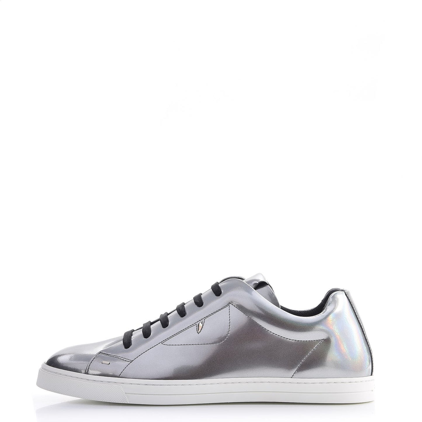 Patent Monster Bag Bug Mens Low Top Sneakers 8 Argento