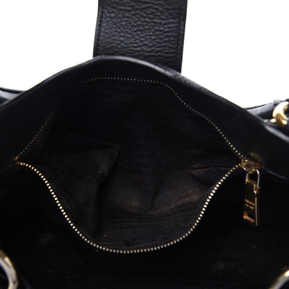 Prada Vitello Daino Shoulder Bag Black 10 of 13