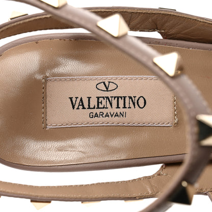 Valentino Garavani Patent Nappa Rockstud Ankle Strap 100mm Pumps 40.5 Rosso Valentino Poudre 7 of 9