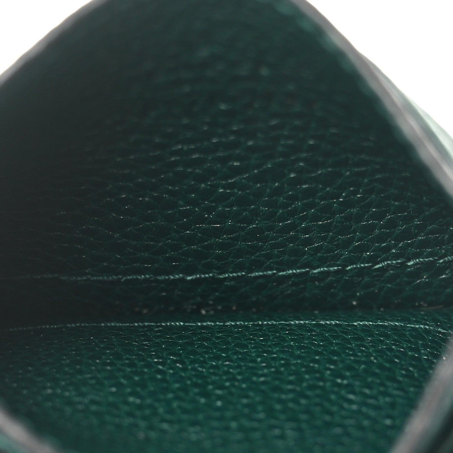 Gucci Grainy Calfskin Zumi Card Holder Green 5 of 6