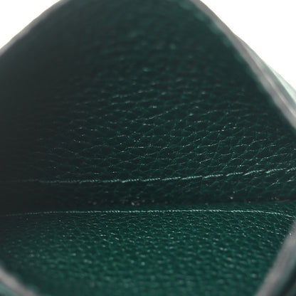 Gucci Grainy Calfskin Zumi Card Holder Green 5 of 6