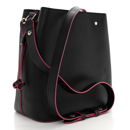 Louis Vuitton Calfskin Lockme Bucket Black 3 of 13