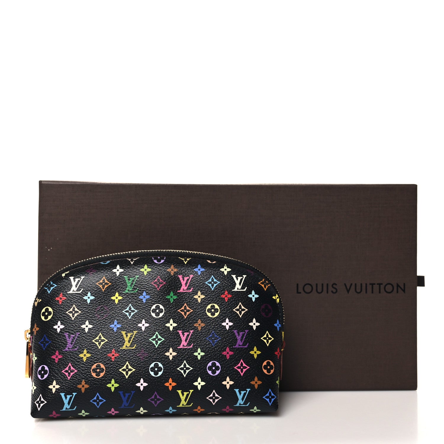 Louis Vuitton LOUIS VUITTON Monogram Multicolor Cosmetic Pouch Black Grenade 7 of 7