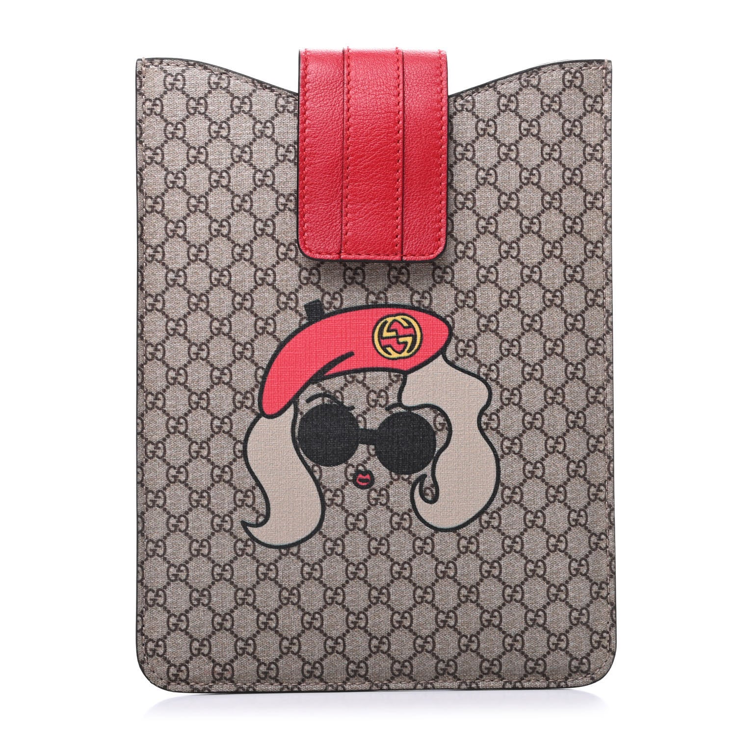 Gucci GG Supreme Monogram iPad Mini Case Red 1 of 7