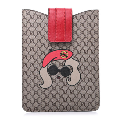 Gucci GG Supreme Monogram iPad Mini Case Red 1 of 7