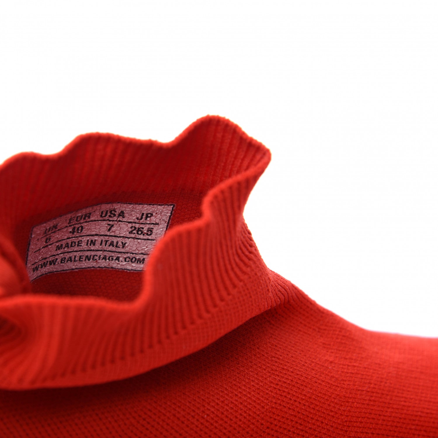 Balenciaga Neoprene Knit Mens Speed Sneakers 40 Rouge 8 of 9
