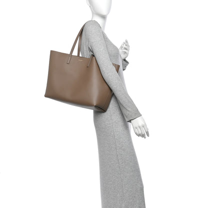 Saint Laurent Calfskin Large Shopping Tote Dark Beige 2 of 11