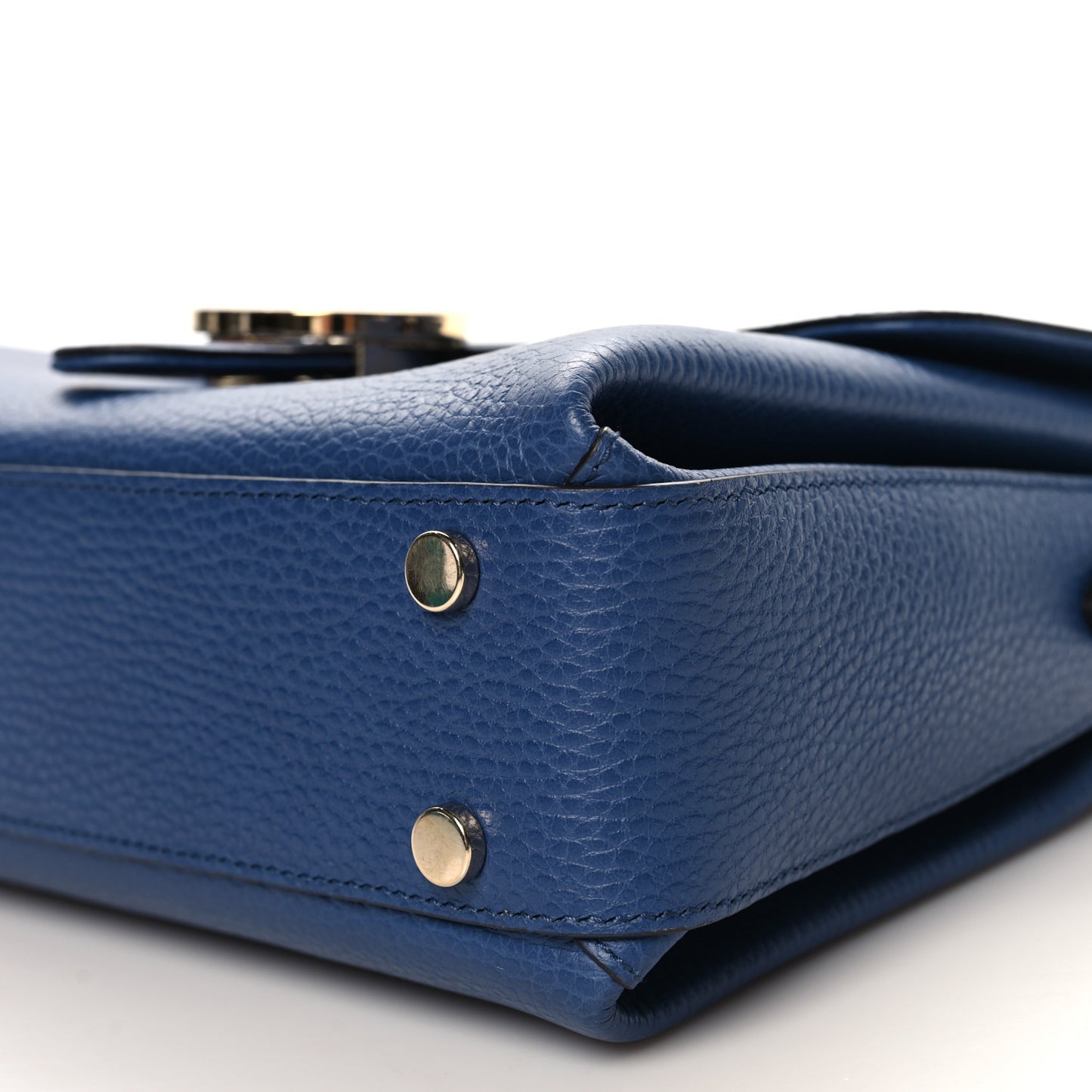 Dollar Calfskin Interlocking G Top Handle Shoulder Bag Caspian
