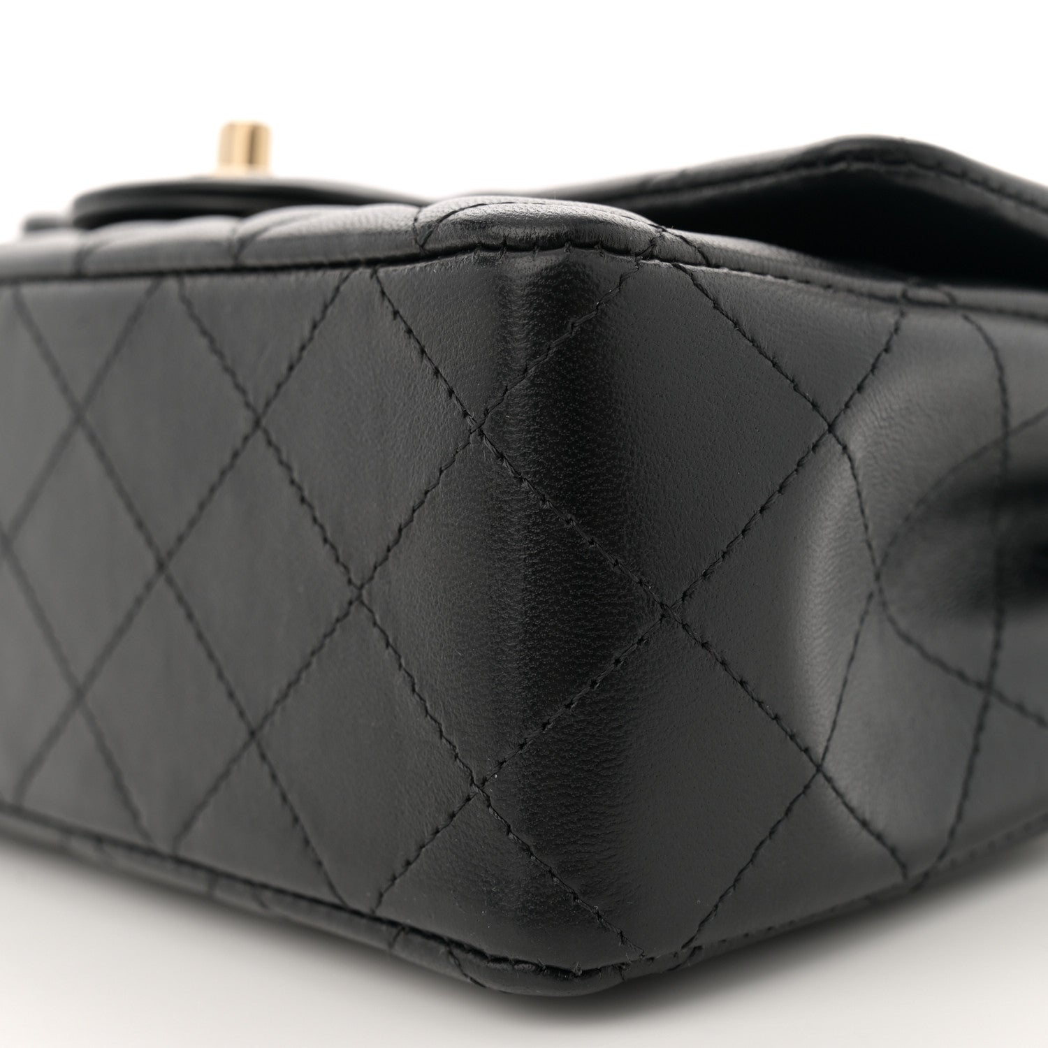 Chanel Lambskin Quilted Mini Rectangular Flap Black 10 of 10