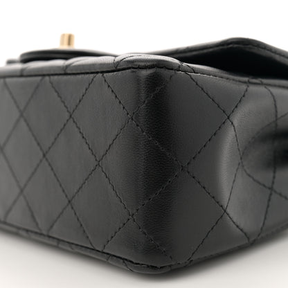 Chanel Lambskin Quilted Mini Rectangular Flap Black 10 of 10