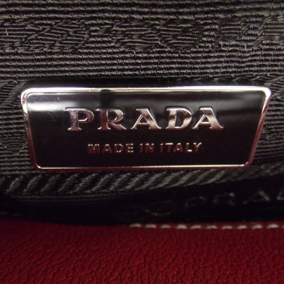 Prada Goatskin Cerniera Doctor Bag Rubino 7 of 9