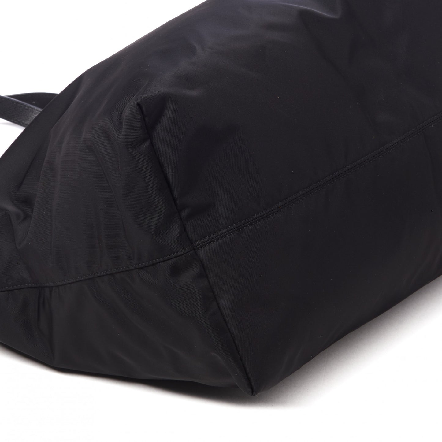 Tessuto Nylon Saffiano Shopping Tote Black
