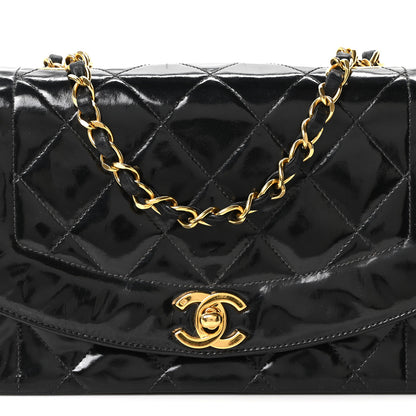 Chanel Patent Quilted Small Diana Flap Black 8 of 10