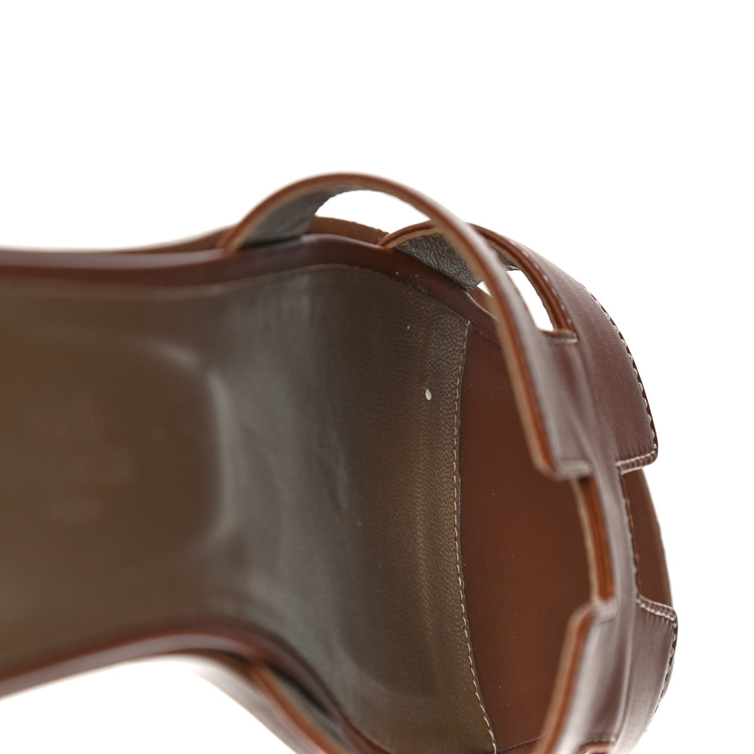 Hermes Box Calfskin Oran Sandals 37.5 Gold 15 of 15