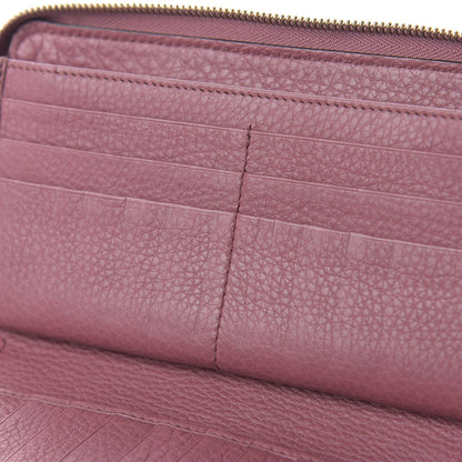 Gucci Pebbled Calfskin Soho Zip Around Wallet Peonia Flower 10 of 11