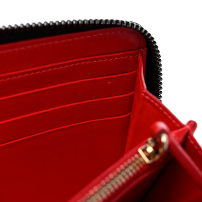 Christian Louboutin Calfskin Panettone Spiked Zip Around Wallet Black 10 of 13