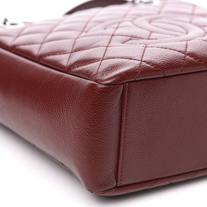 Chanel Caviar Quilted Petit Shopping Tote PST Burgundy 8 of 12