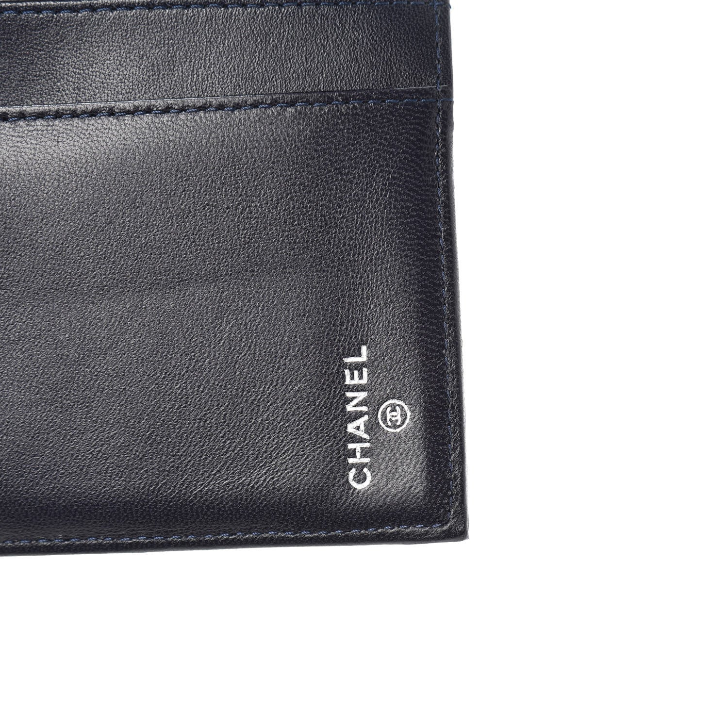 Chanel Lambskin Quilted Large Flap Wallet Navy 6 of 8