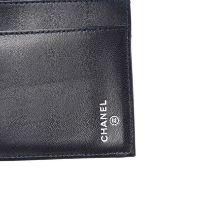 Chanel Lambskin Quilted Large Flap Wallet Navy 6 of 8