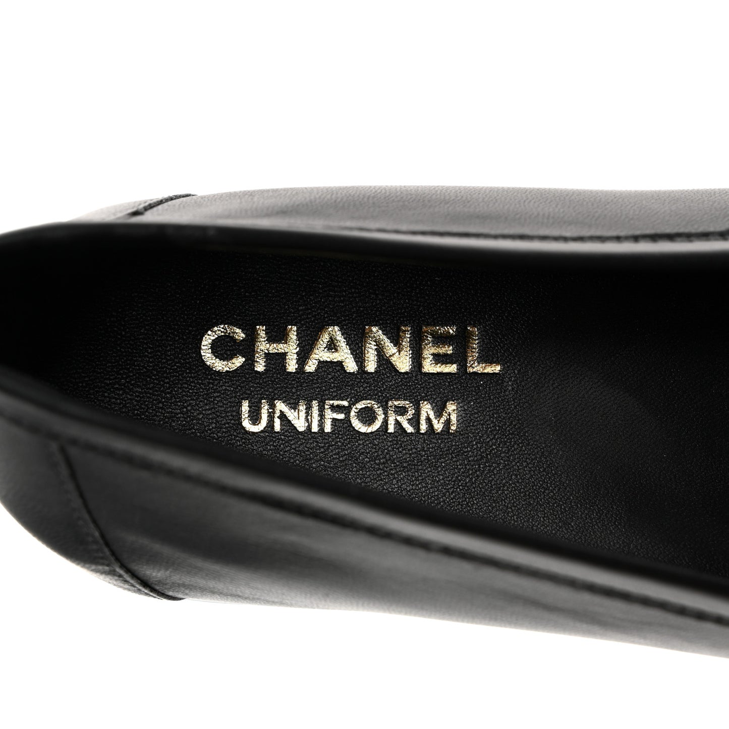 Calfskin Mens Stitched CC Loafers 42 Black