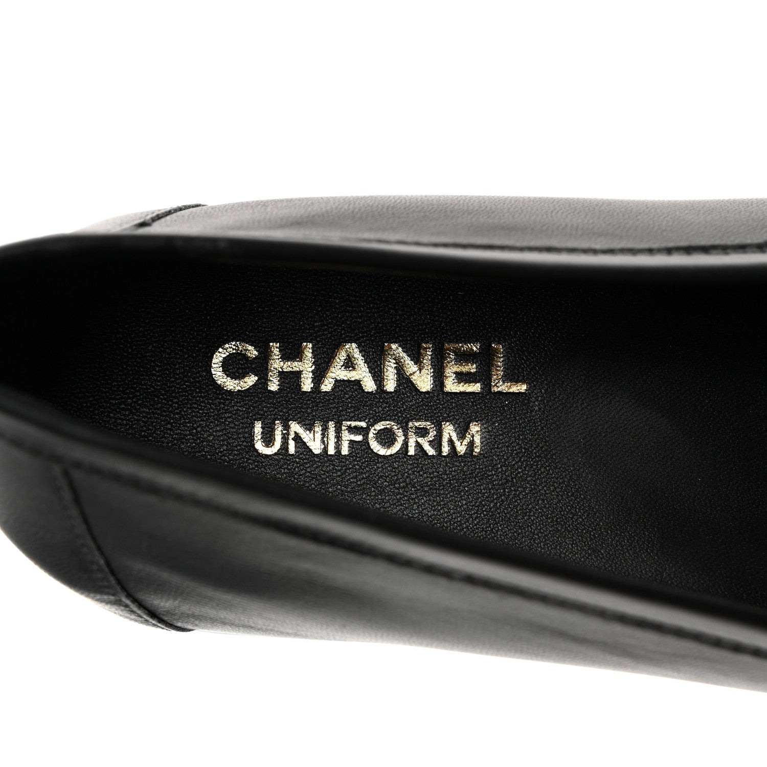 Chanel Calfskin Mens Stitched CC Loafers 42 Black 6 of 14