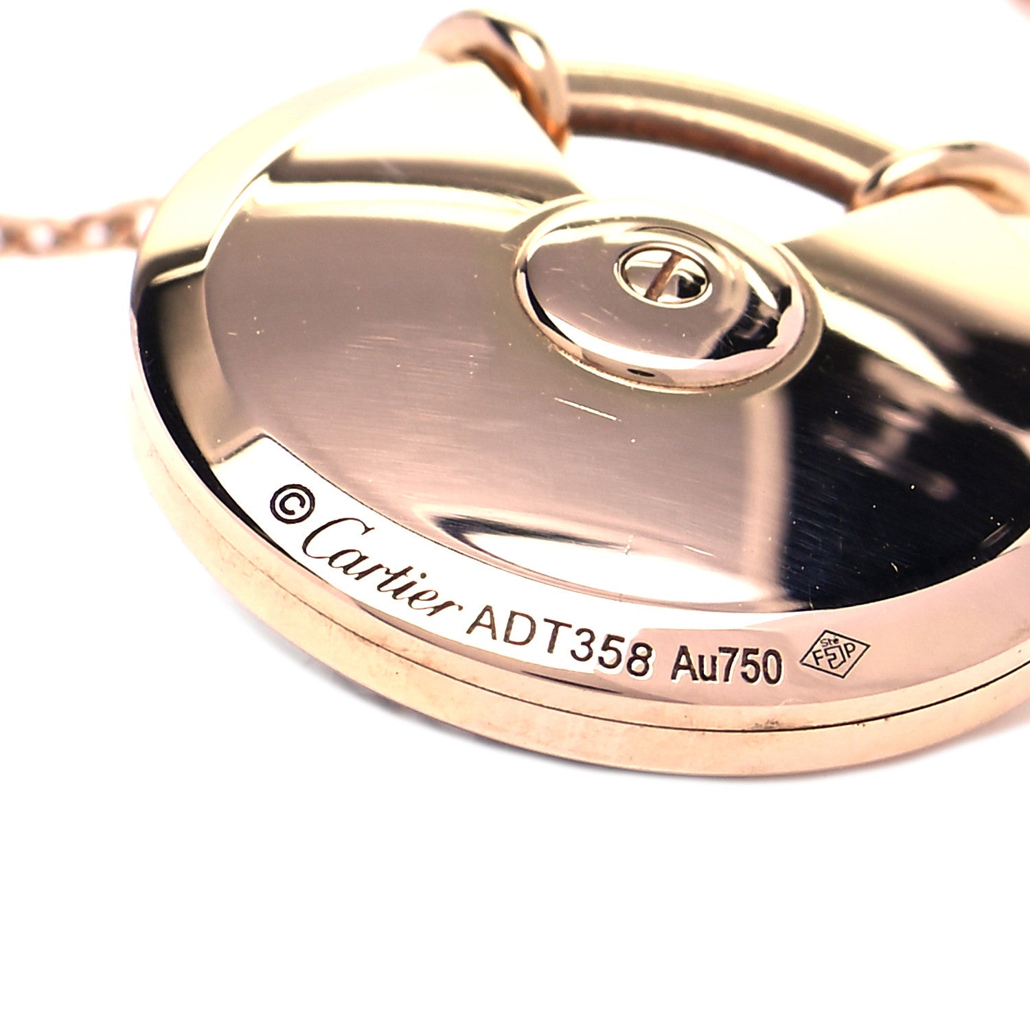 Cartier 18K Pink Gold Diamond Black Onyx SM Amulette de Cartier Pendant Necklace 4 of 4