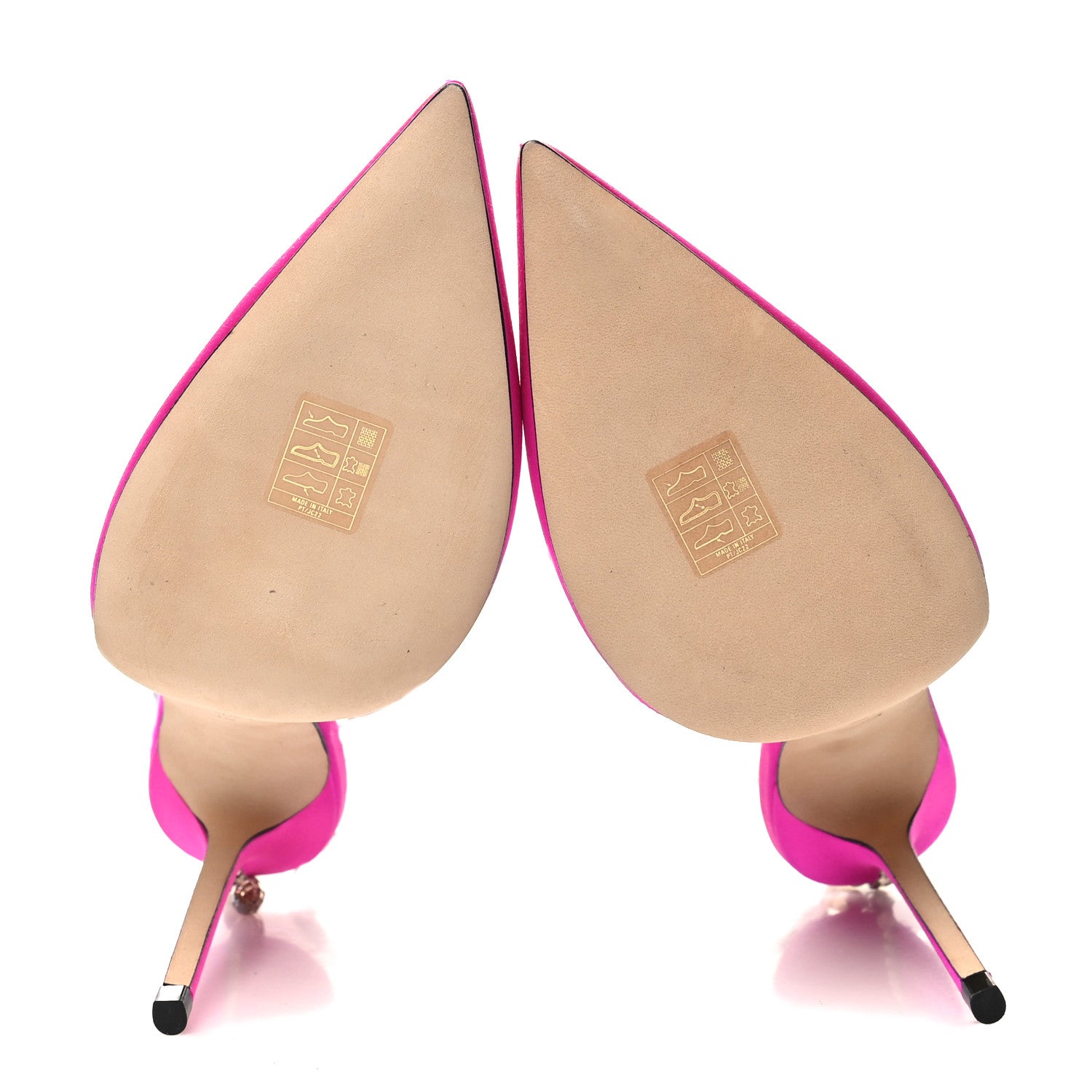 Jimmy Choo Satin Crystal Saeda 100 Pumps 38 Fuchsia 6 of 9