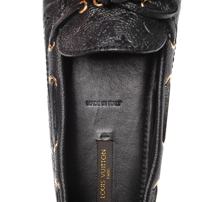 Louis Vuitton Calfskin Monogram Gloria Loafers 40 Black 7 of 9