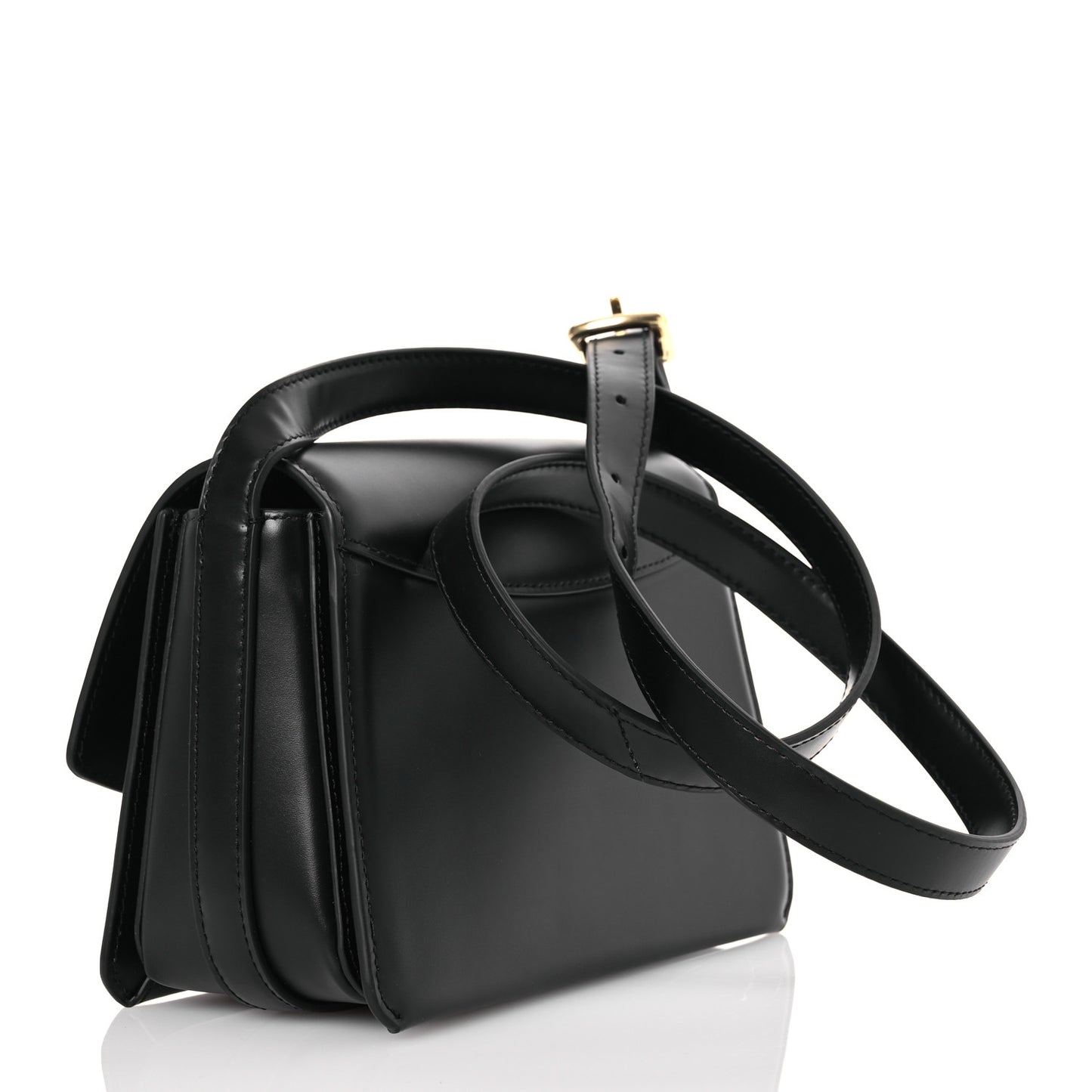 Calfskin ID Shoulder Bag Black