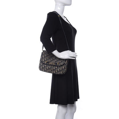 Christian Dior Monogram Flap Navy Blue 2 of 13