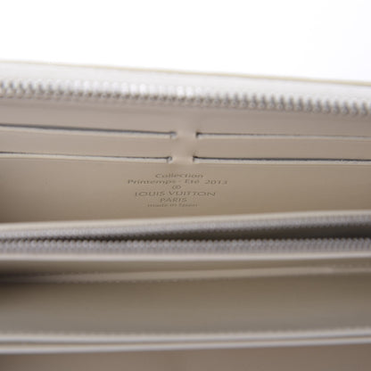 Louis Vuitton Shiny Calfskin Damier Facette Zippy Wallet Creme 8 of 12