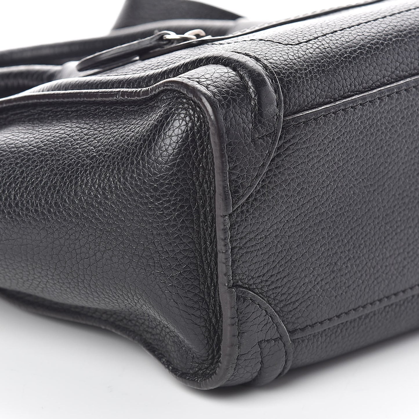 Drummed Calfskin Nano Luggage Black