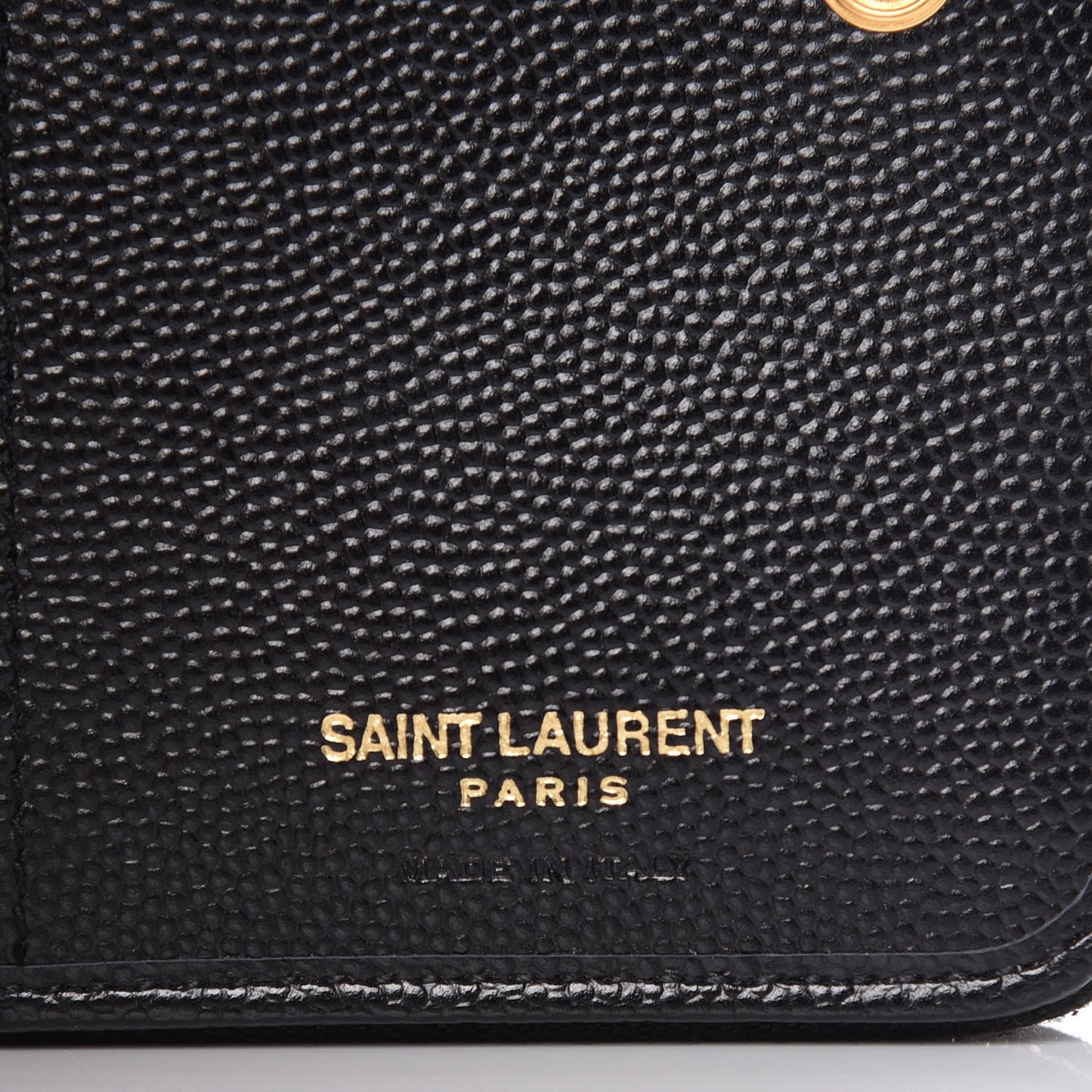 Grain De Poudre Matelasse Chevron Monogram Compact Zip Around Wallet Black