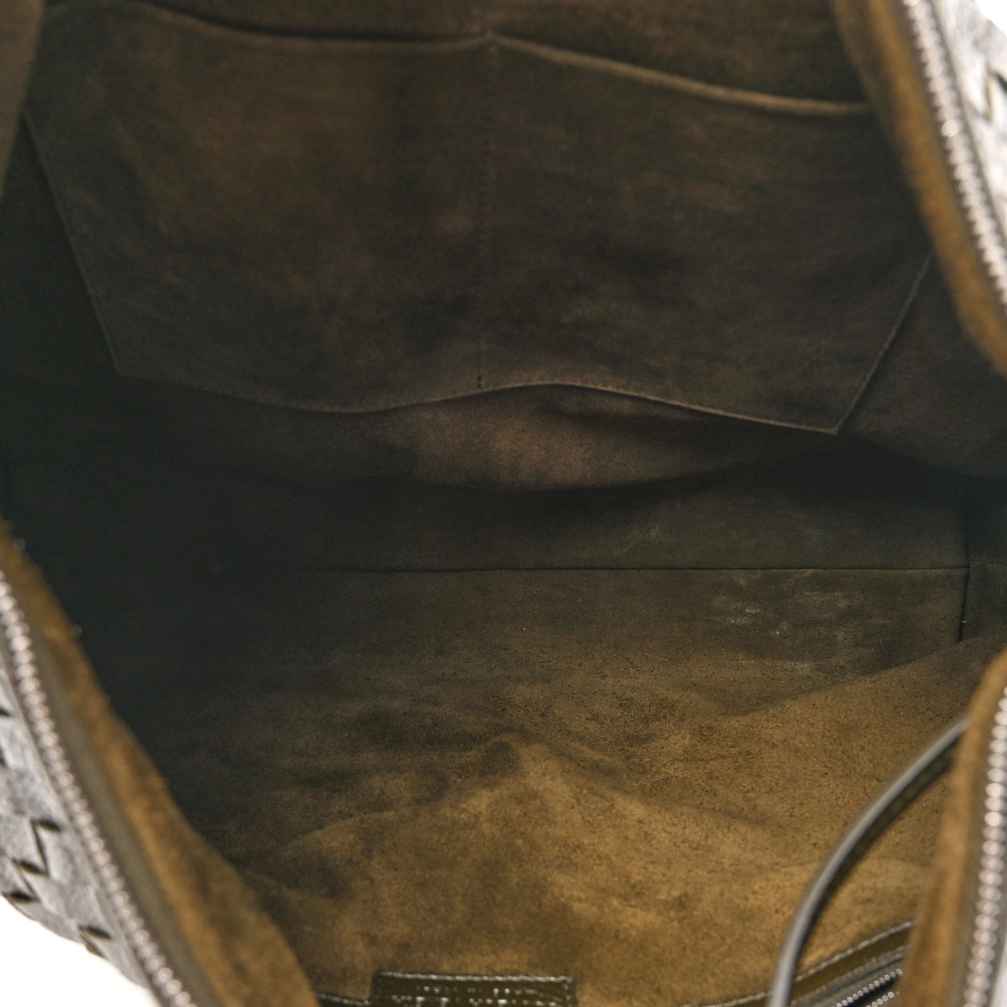 Deerskin Intrecciato Medium Traveler Hobo Kaki