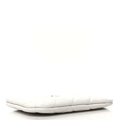 Chanel Caviar Quilted Small Pouch White 5 of 9