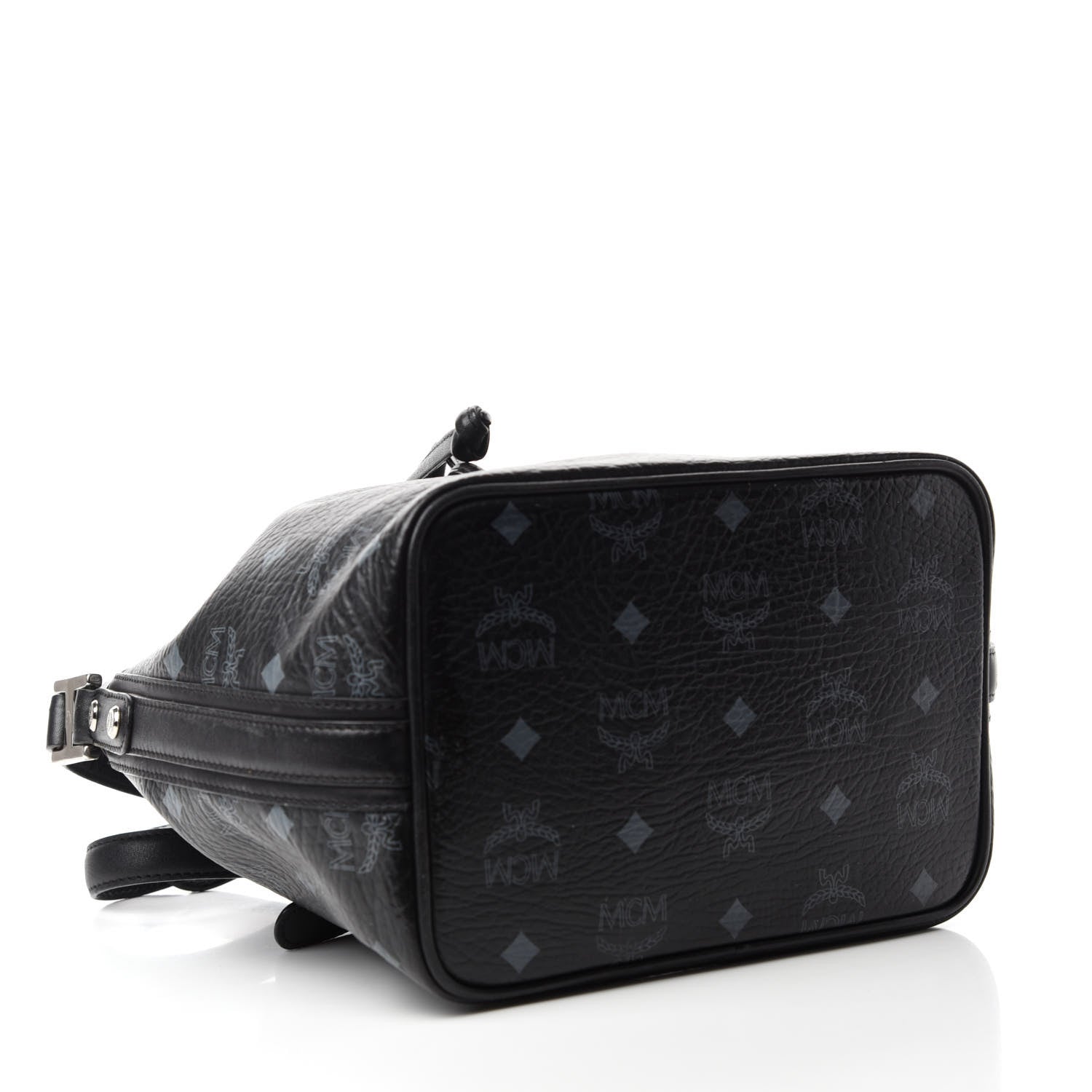 MCM Visetos Essential Drawstring Bucket Bag Black 4 of 12