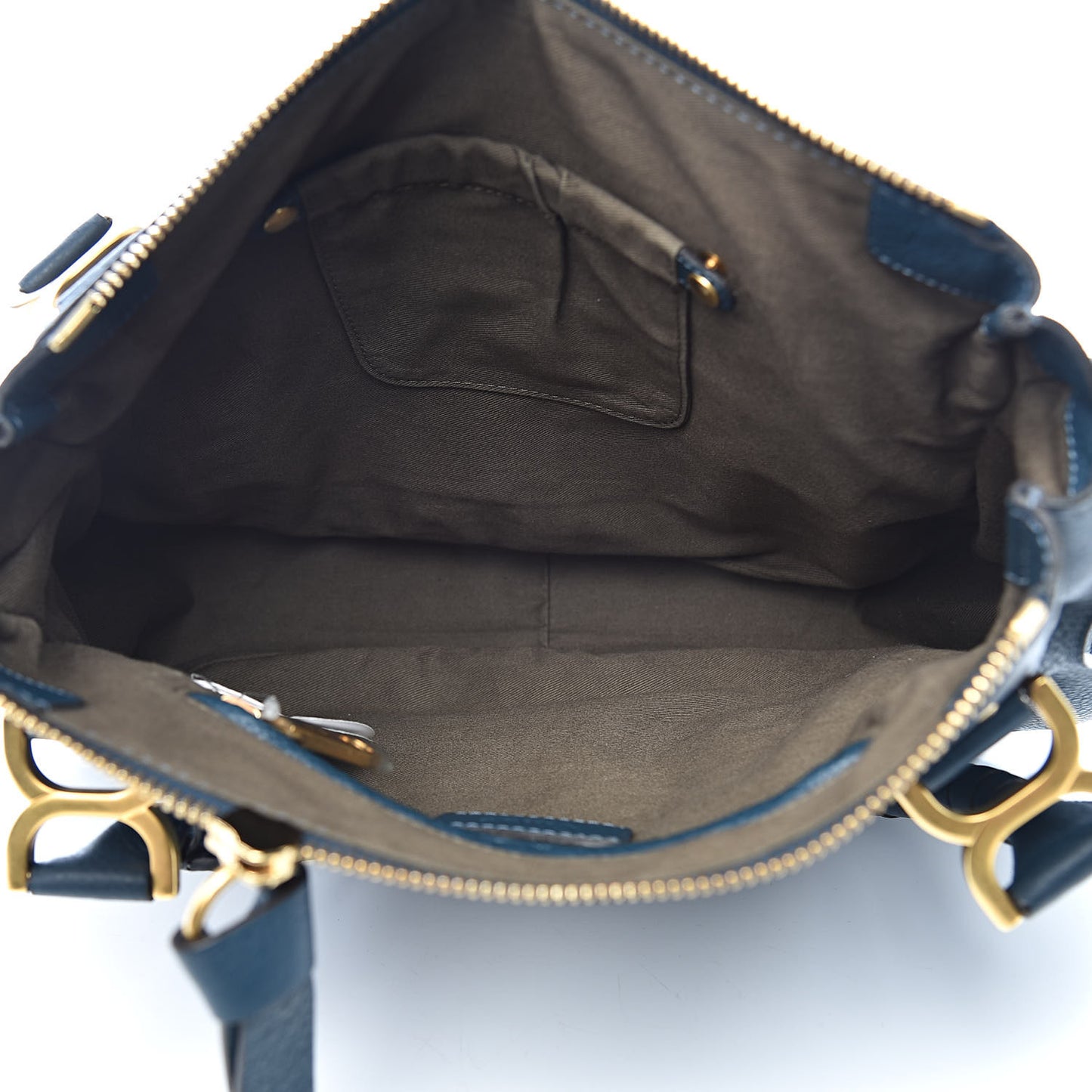 Calfskin Medium Marcie Satchel Navy Ink
