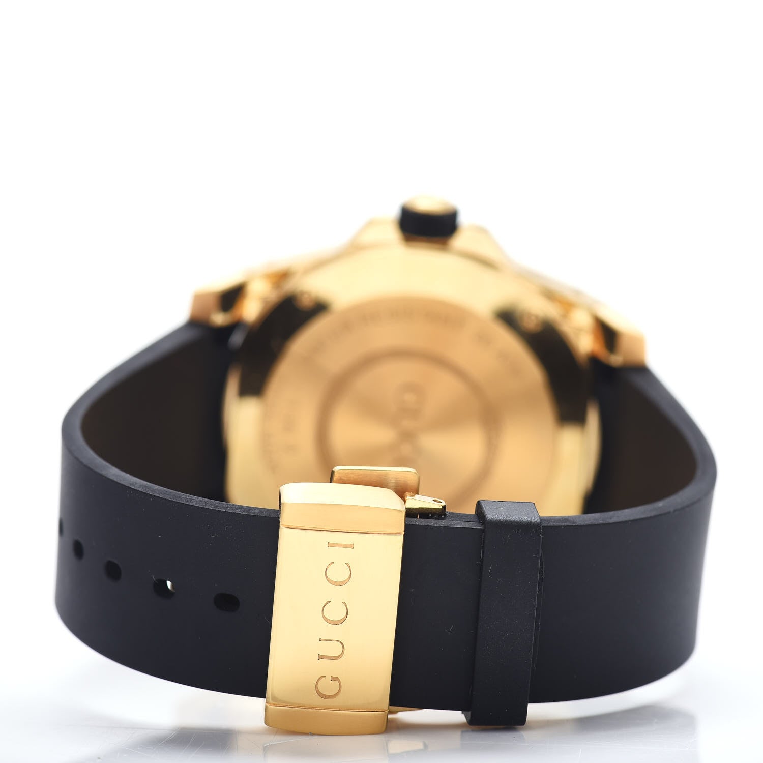 Gucci Stainless Steel Rubber 45mm Dive Snake Quartz Watch Black 3 of 4