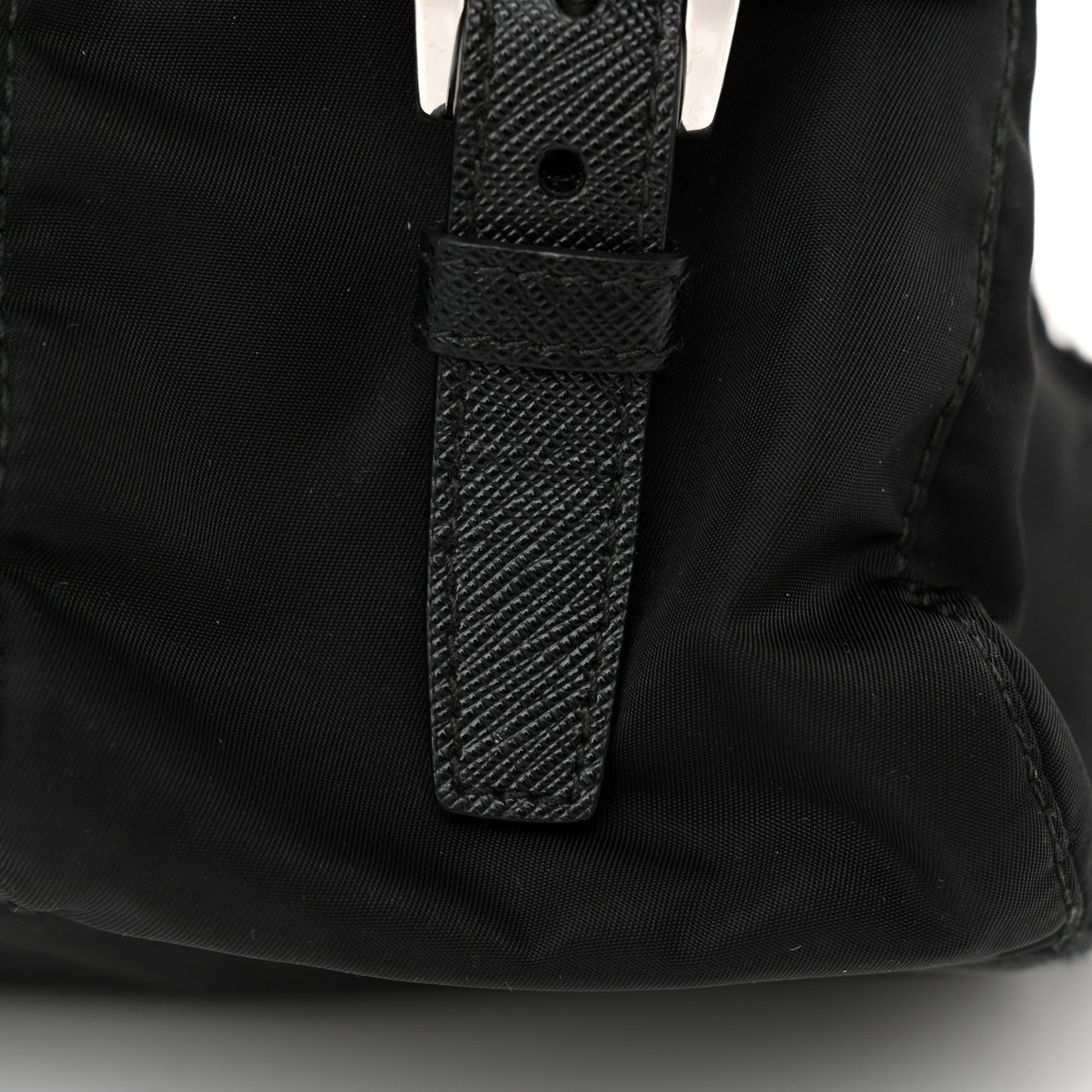 Tessuto Nylon Saffiano Small Backpack Black