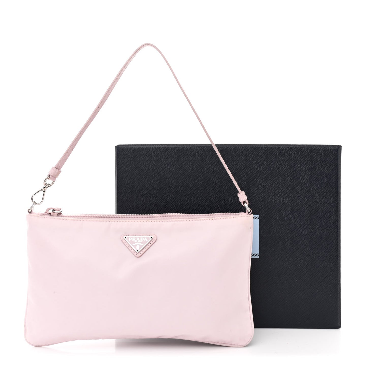 Re-Nylon Vela Saffiano Mini Pochette Bag Alabastro