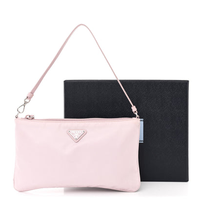 Prada Re-Nylon Vela Saffiano Mini Pochette Bag Alabastro 14 of 14