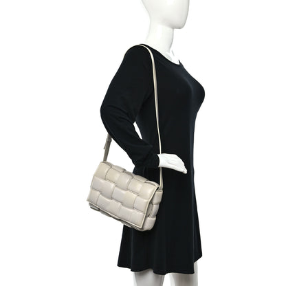 Bottega Veneta Paper Calfskin Maxi Intreccio Padded Cassette Crossbody Bag White 2 of 13