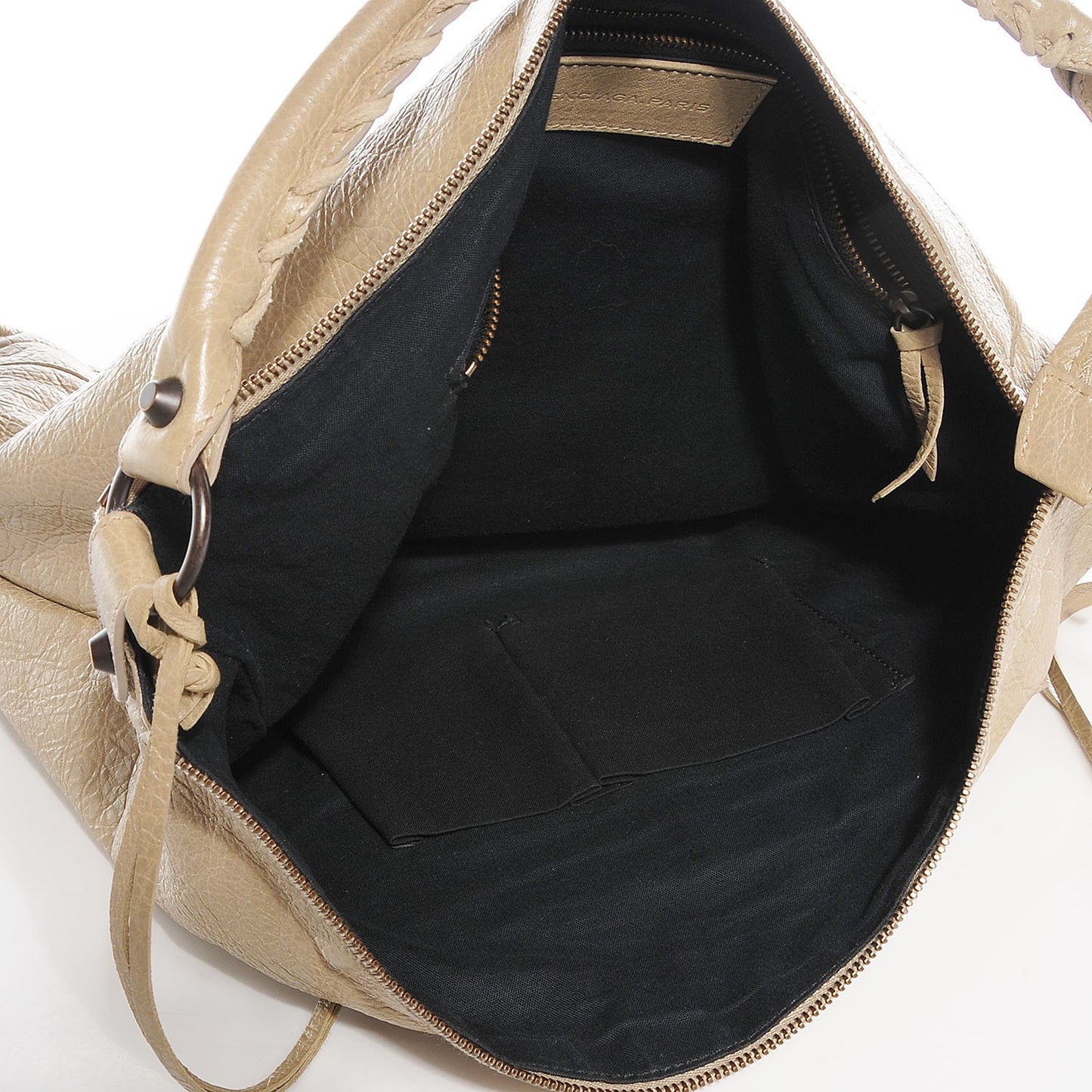 Agneau Classic Hardware Day Hobo Latte Beige