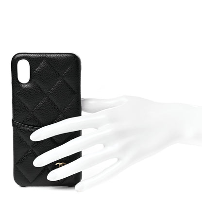 Chanel Caviar Quilted iPhone X Coco Tech Case Black 2 of 7