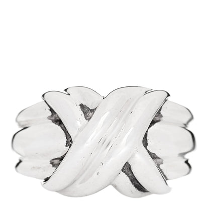 Tiffany Sterling Silver Signature X Ring 51 5.75 1 of 5