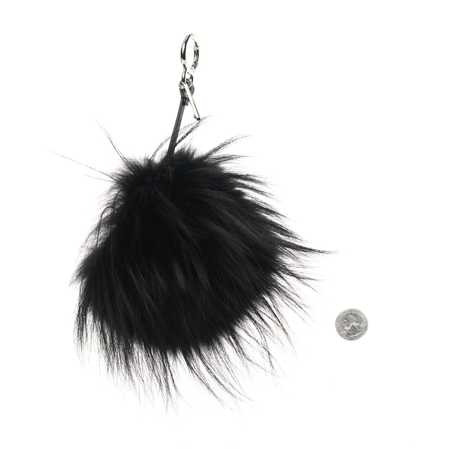 Fox Fur Shearling Crystal Pinky Punky Monster Bag Bug Charm Black Bubblegum
