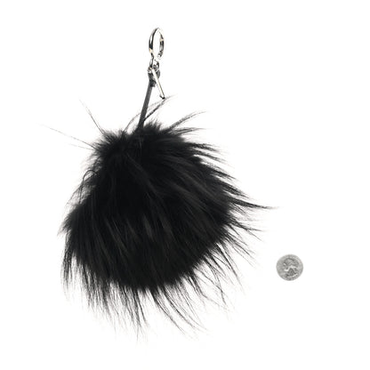 Fendi Fox Fur Shearling Crystal Pinky Punky Monster Bag Bug Charm Black Bubblegum 2 of 5