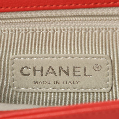 Chanel Washed Lambskin Mini Chain Around Messenger Red 7 of 8